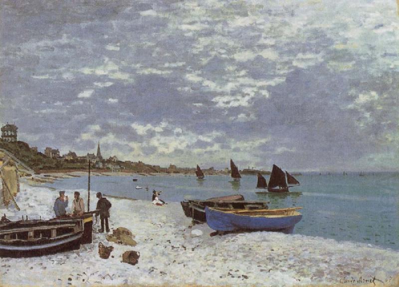 Claude Monet The Beach at Saint-Adresse china oil painting image